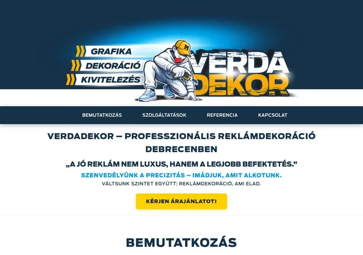 VerdaDekor weboldal